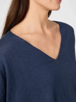 Damen-Strickshirt V-Ausschnitt