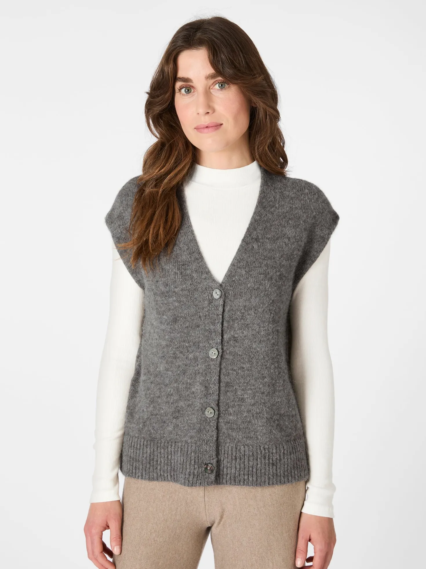 Damen-Strickweste Alpaka
