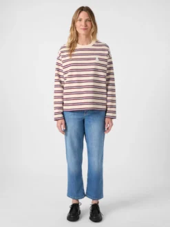 Damen-Sweatshirt gestreift