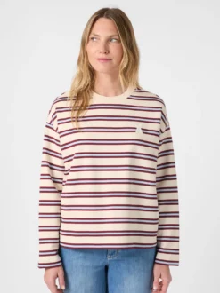 Damen-Sweatshirt gestreift