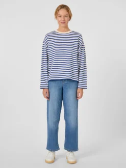 Damen-Sweatshirt gestreift