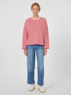 Damen-Sweatshirt gestreift