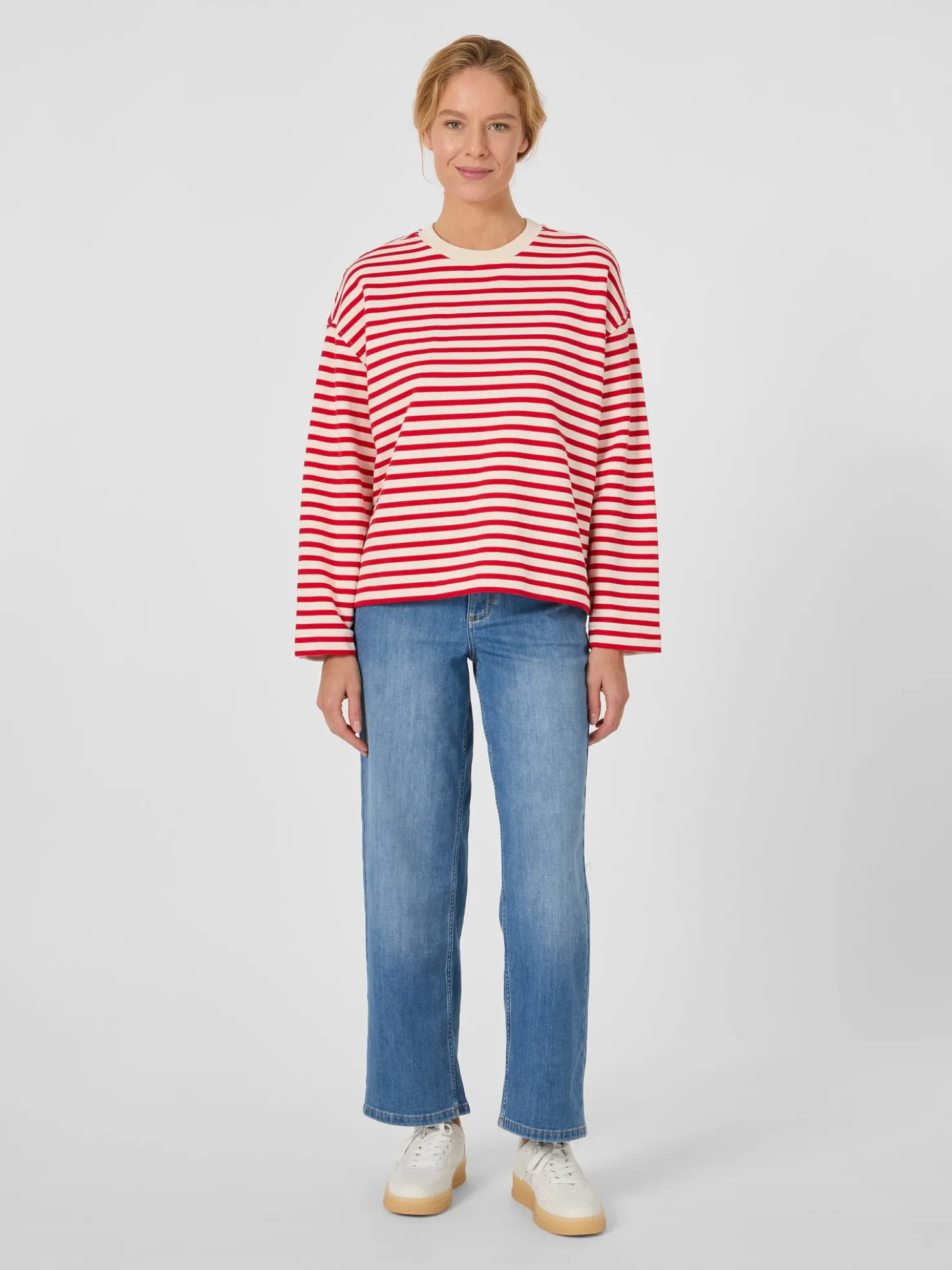 Damen-Sweatshirt gestreift