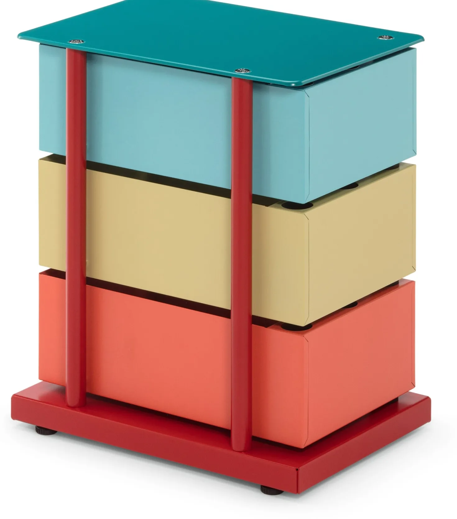Drehladen-Container Stahlblech 3-fach Polychrom Dario