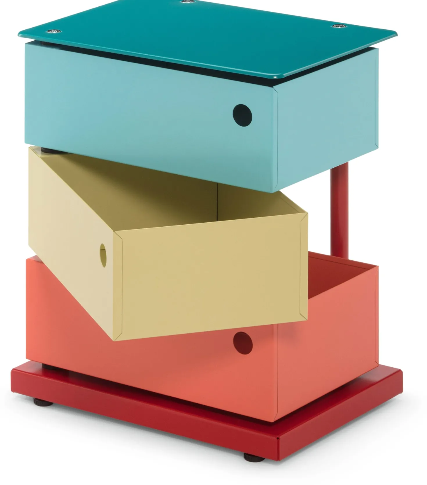 Drehladen-Container Stahlblech 3-fach Polychrom Dario