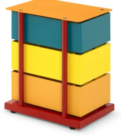 Drehladen-Container Stahlblech 3-fach Polychrom Bruno
