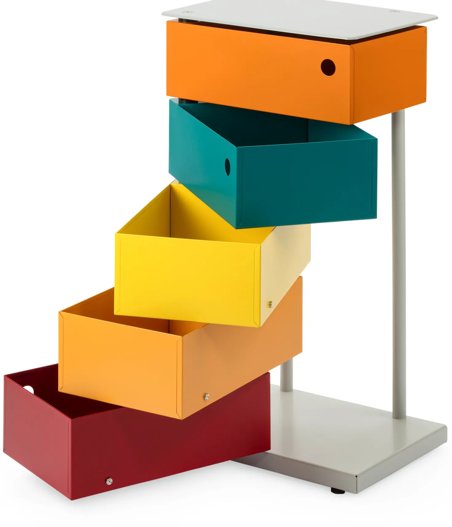 Drehladen-Container Stahlblech 5-fach Polychrom Bruno