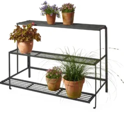 Faltbare Blumenbank Stahl