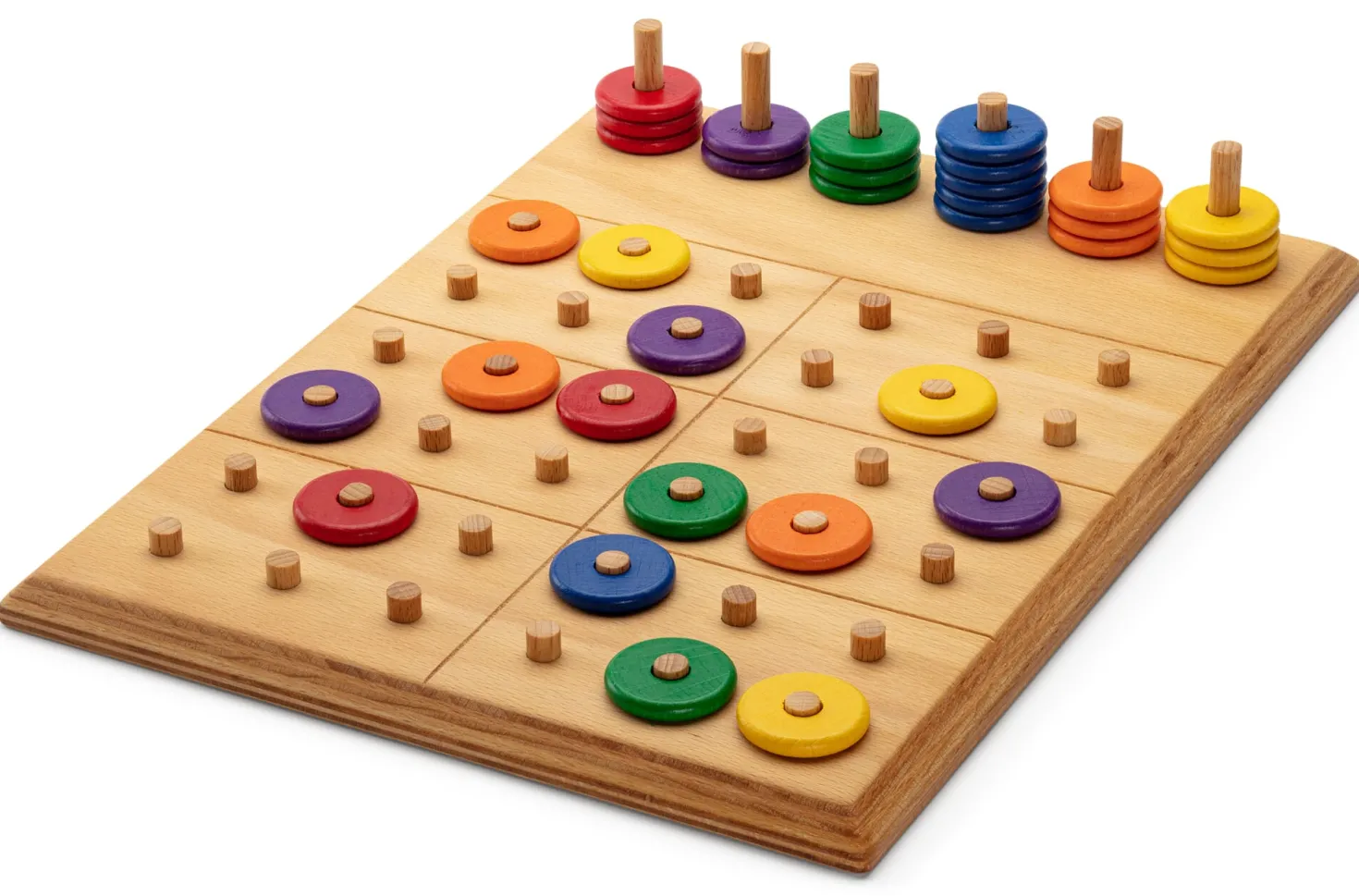 Farben-Sudoku Buchenholz
