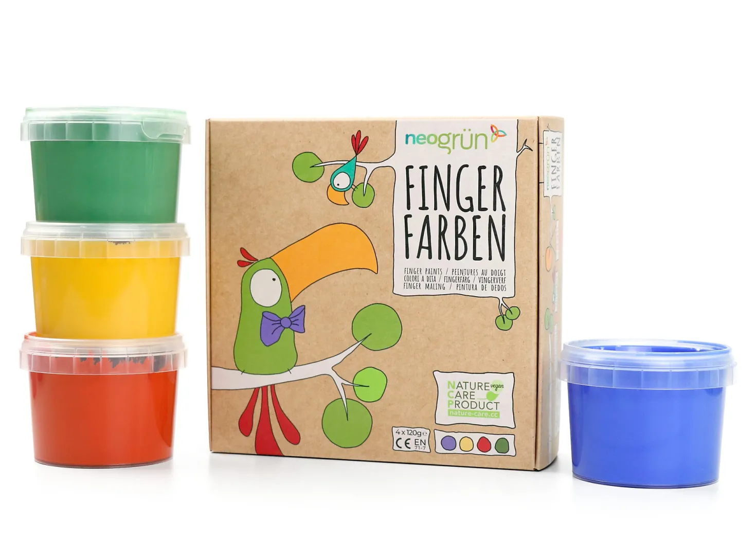 Fingerfarben 4er-Set Grundfarben