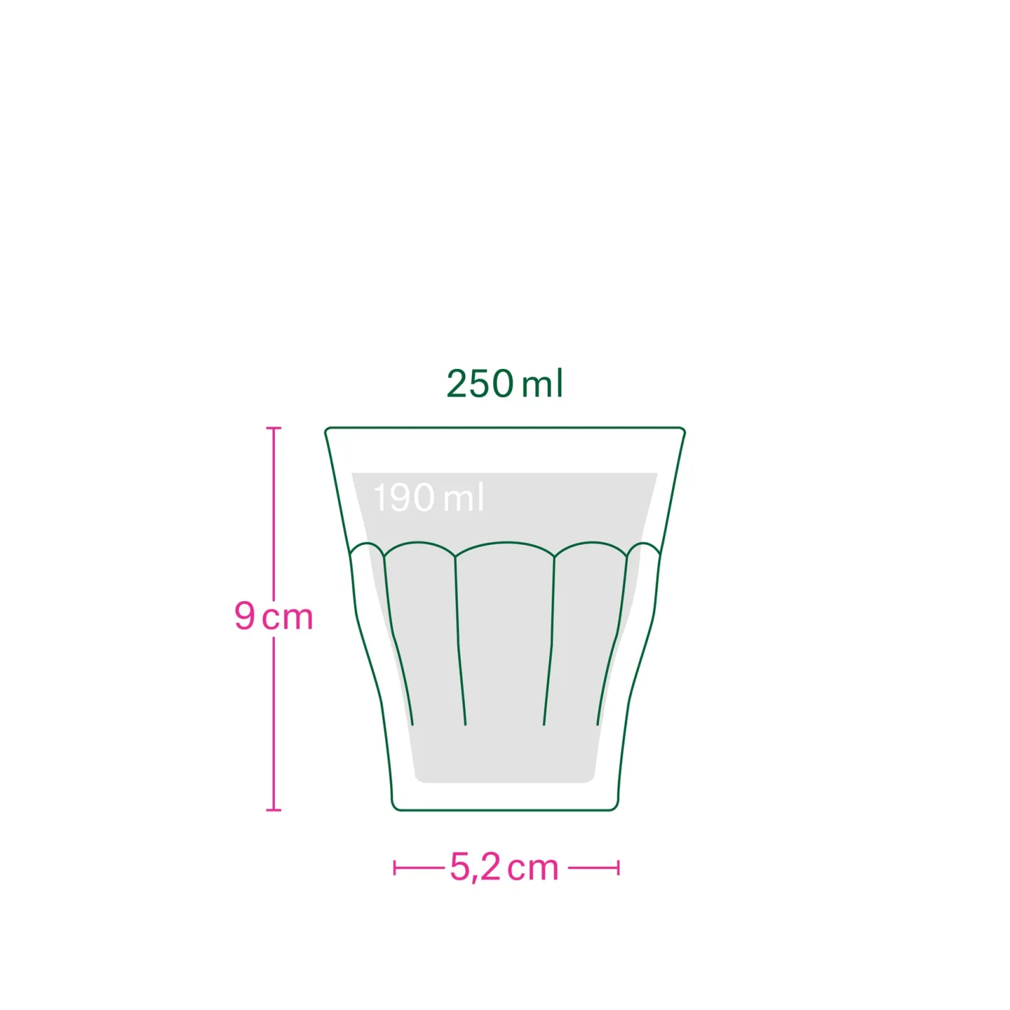 Französisches Bistroglas Grau