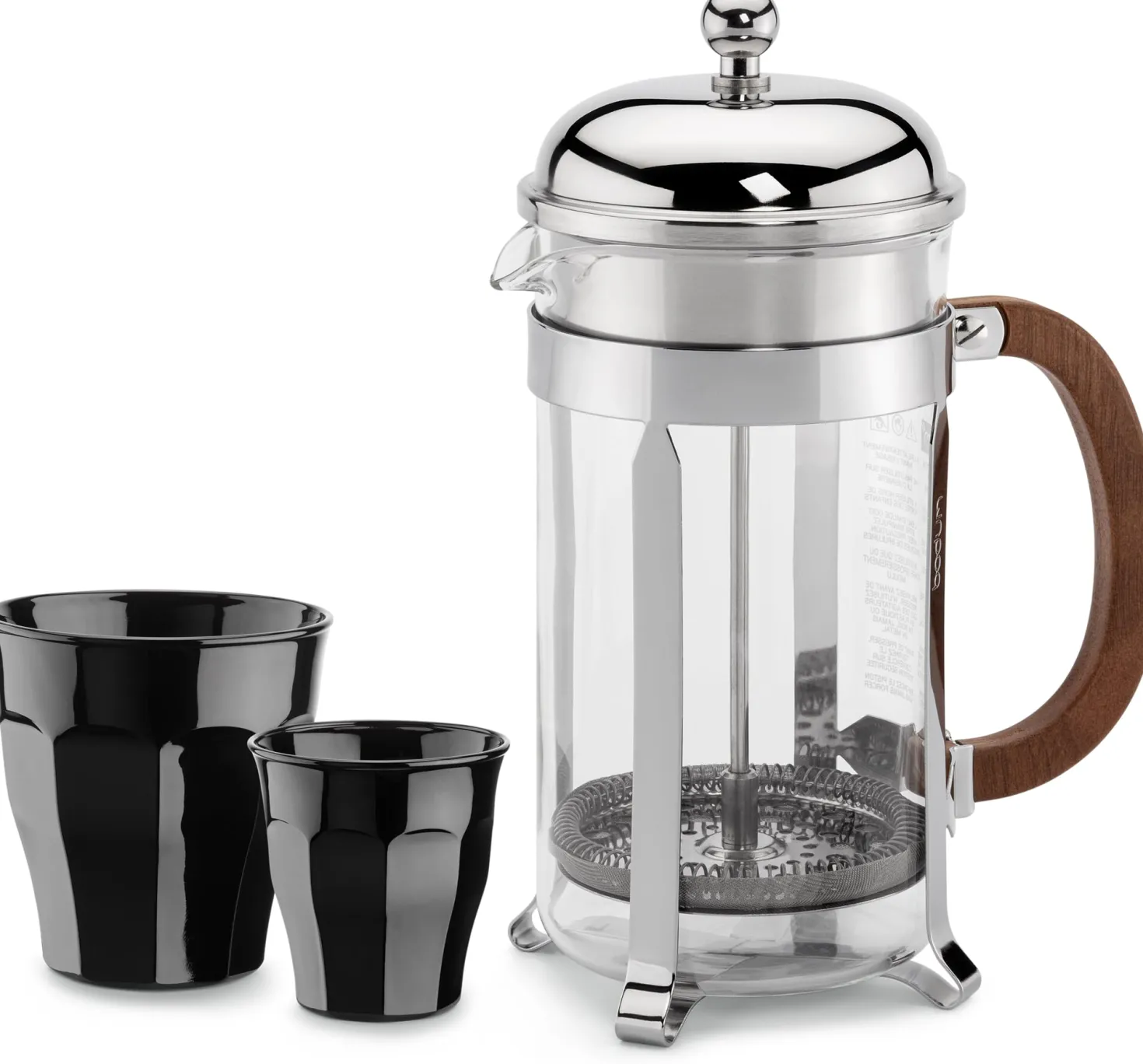 Französisches Kaffeeglas schwarz