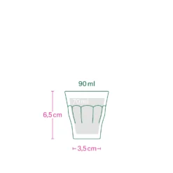Französisches Kaffeeglas schwarz