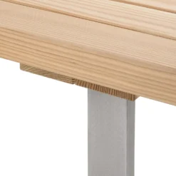 Gartentisch Lärchenholz mit Edelstahlgestell