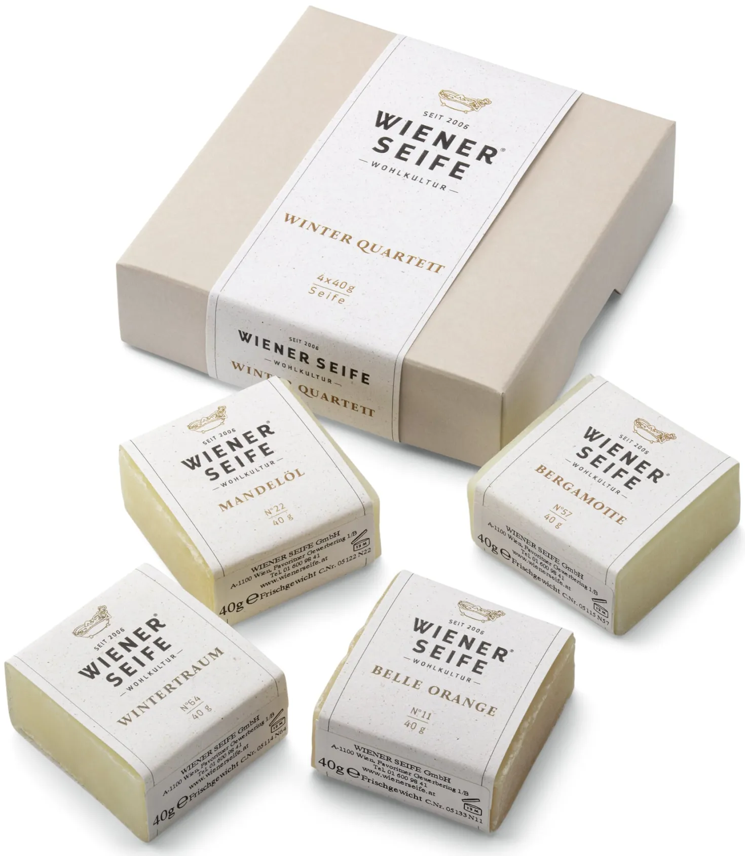 Geschenkset Wiener Seifen Winterquartett