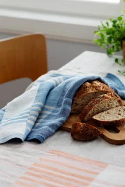 Geschirrtuch Leinen gestreift