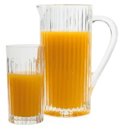 Glaskanne gerippt
