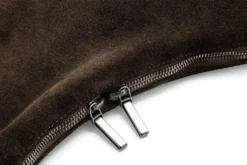 Große Veloursledertasche, dunkelbraun