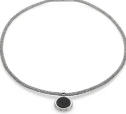 Halskette Kristallachat, Silber