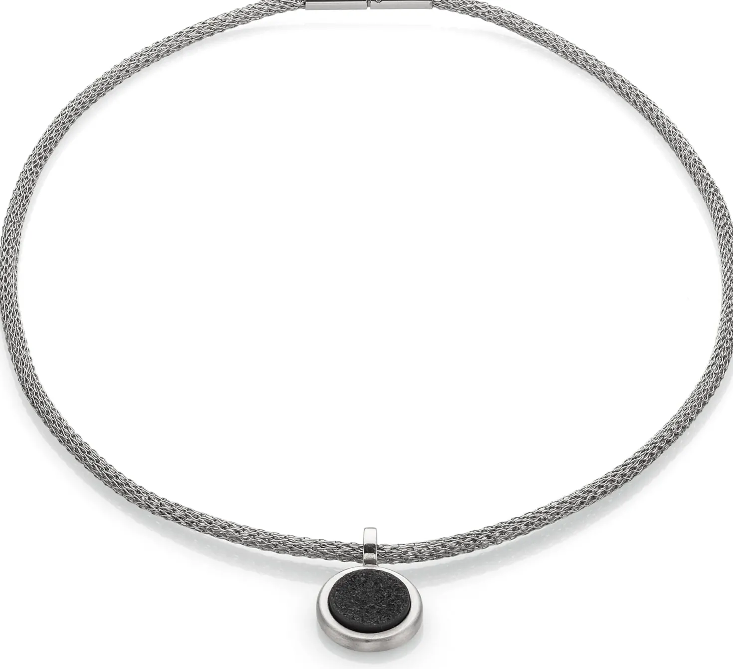 Halskette Kristallachat, Silber