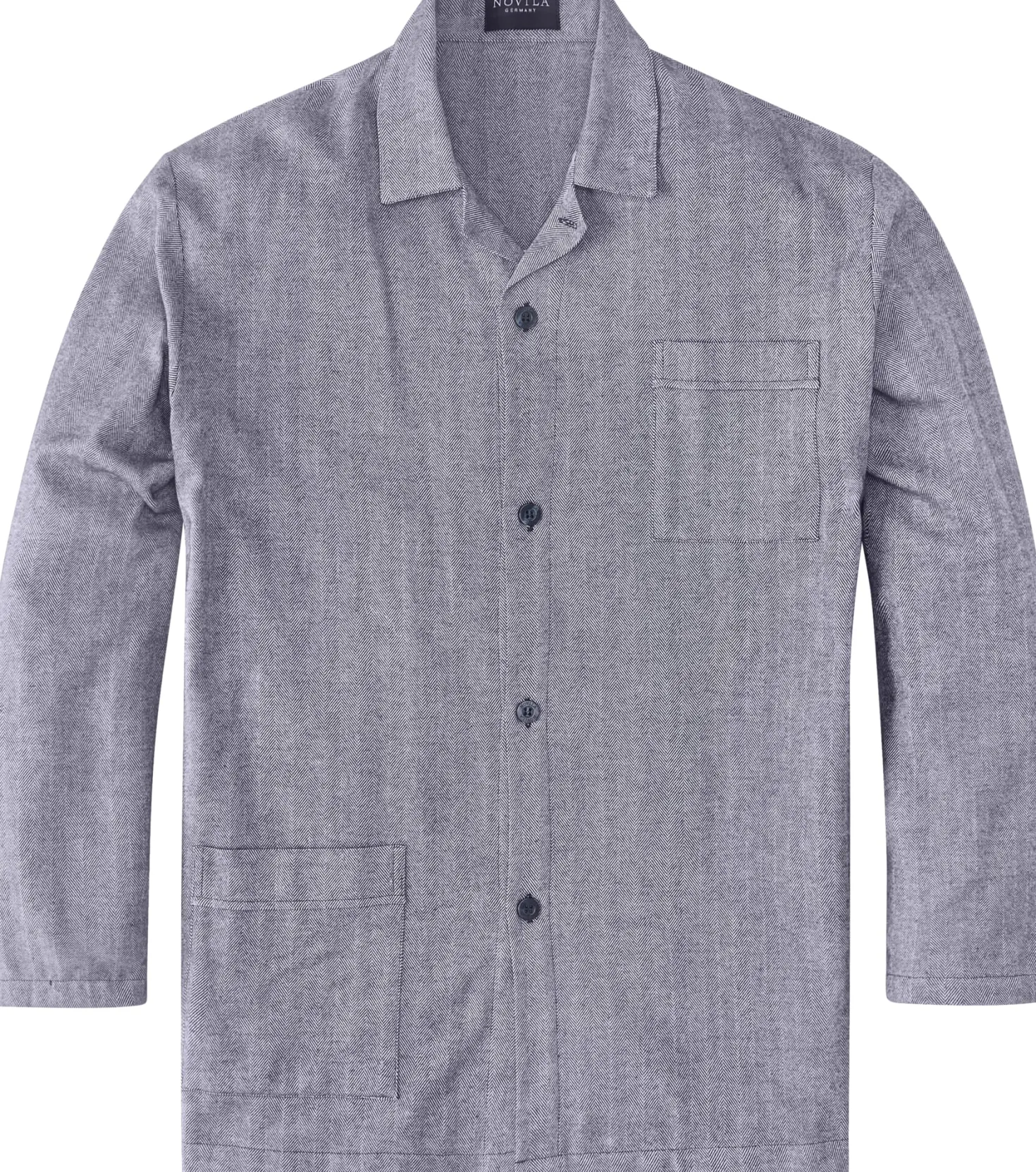 Herren-Flanellpyjama Fischgrat