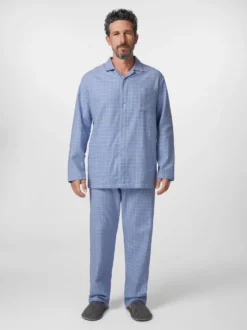 Herren-Flanellpyjama kariert