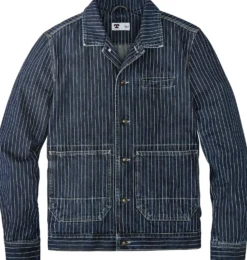 Herren-Hemdjacke gestreift