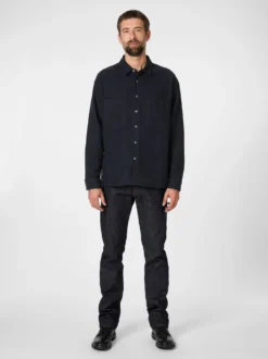 Herren-Hemdjacke gestreift