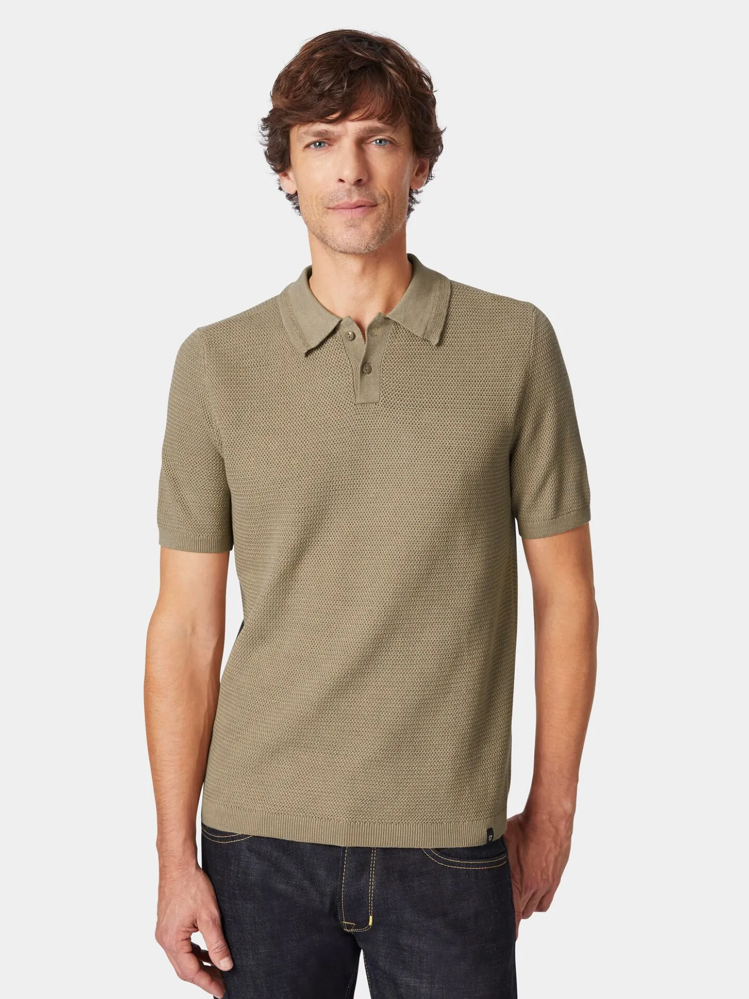 Herren-Poloshirt gestrickt