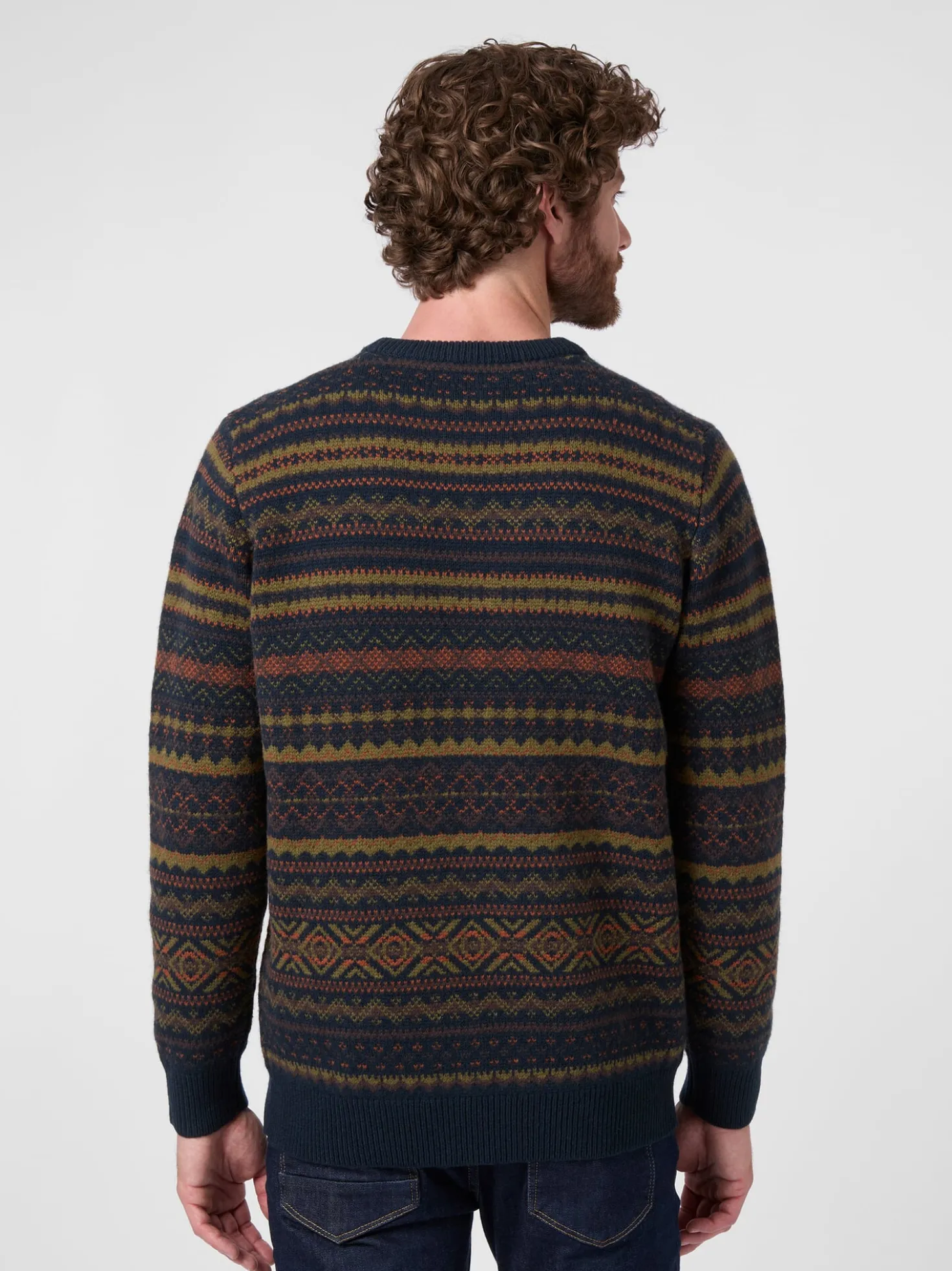 Herrenpullover Wolle gemustert