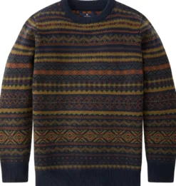 Herrenpullover Wolle gemustert