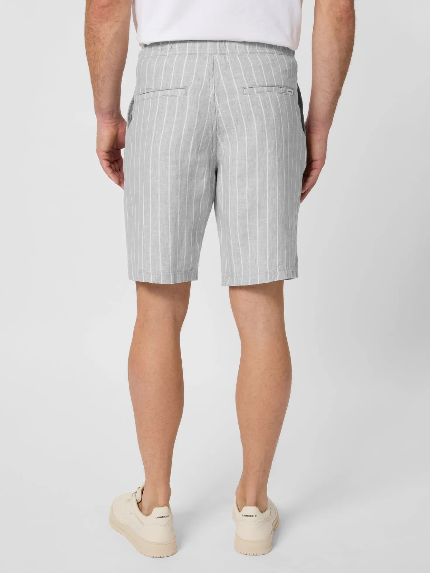 Herrenshorts Leinen gestreift