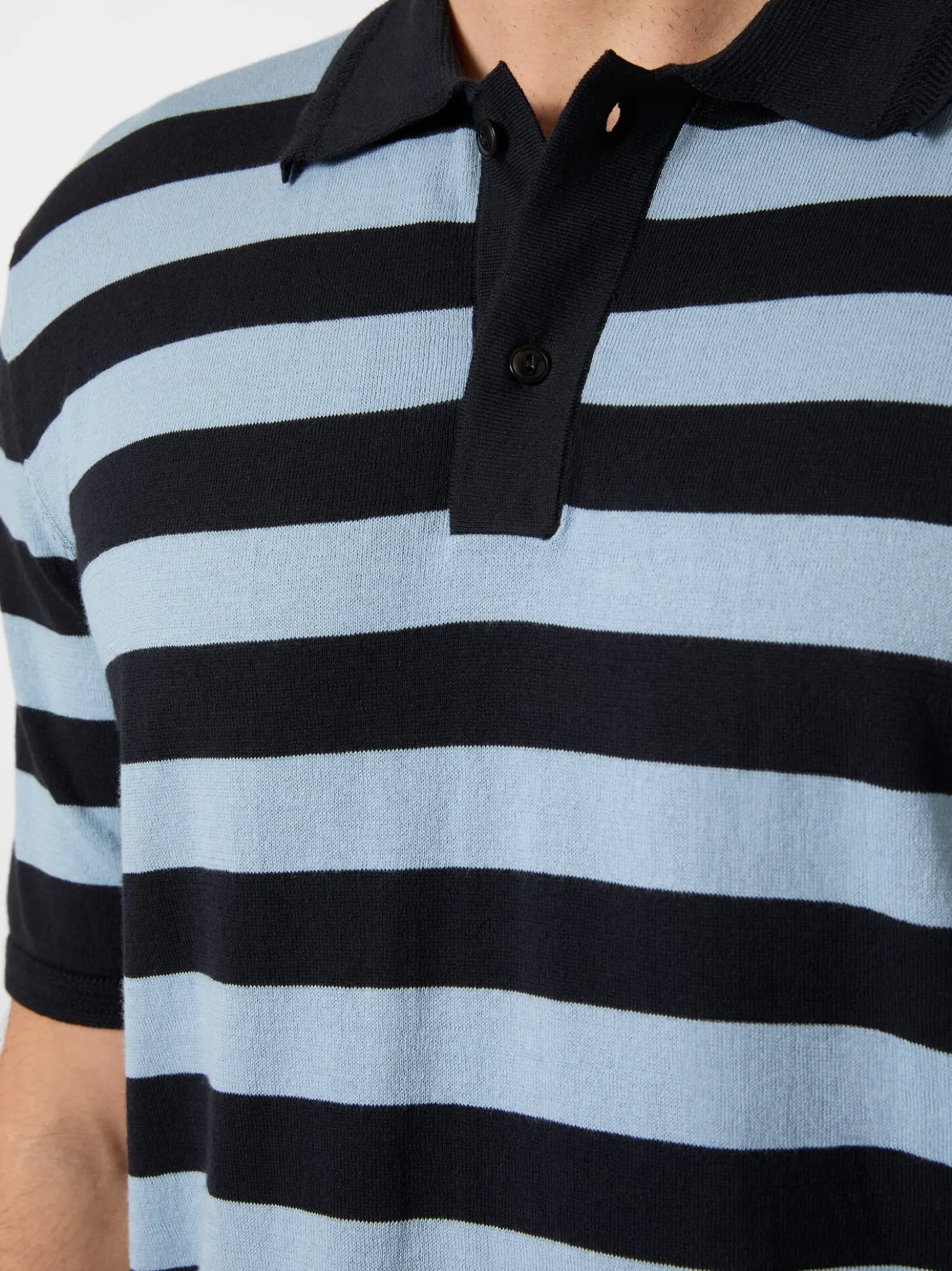 Herren-Strickpolo gestreift