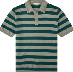Herren-Strickpolo gestreift