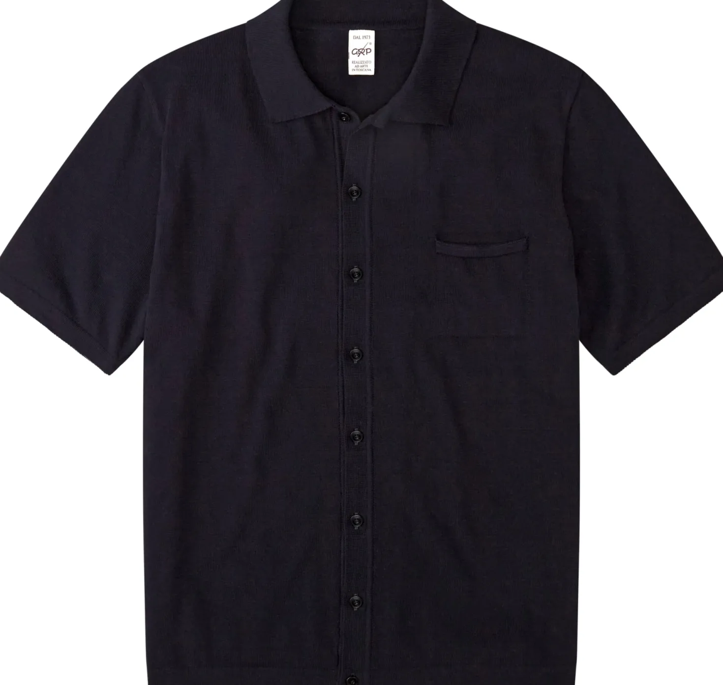 Herren-Strickshirt geknöpft