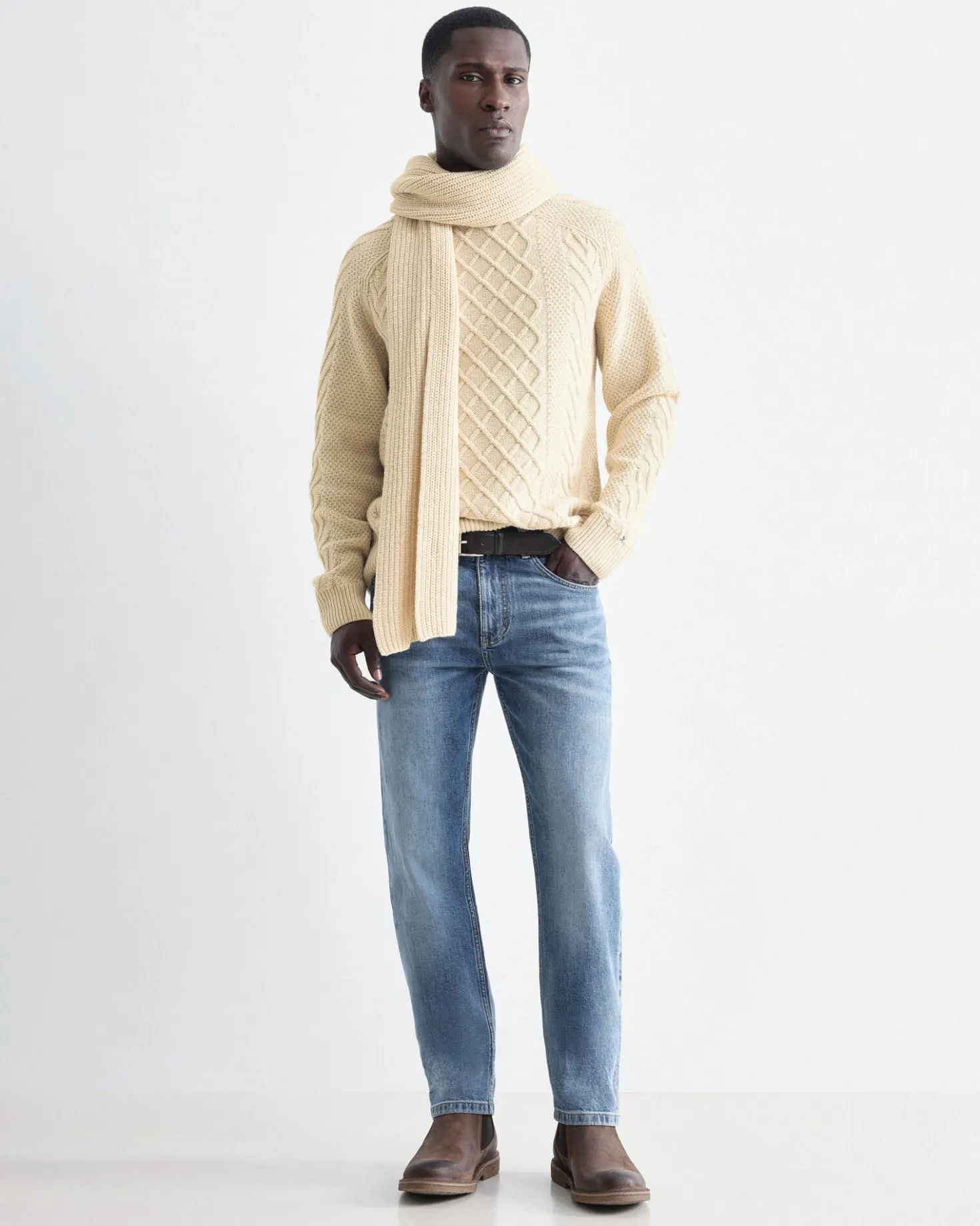 Herren-Zopfpullover