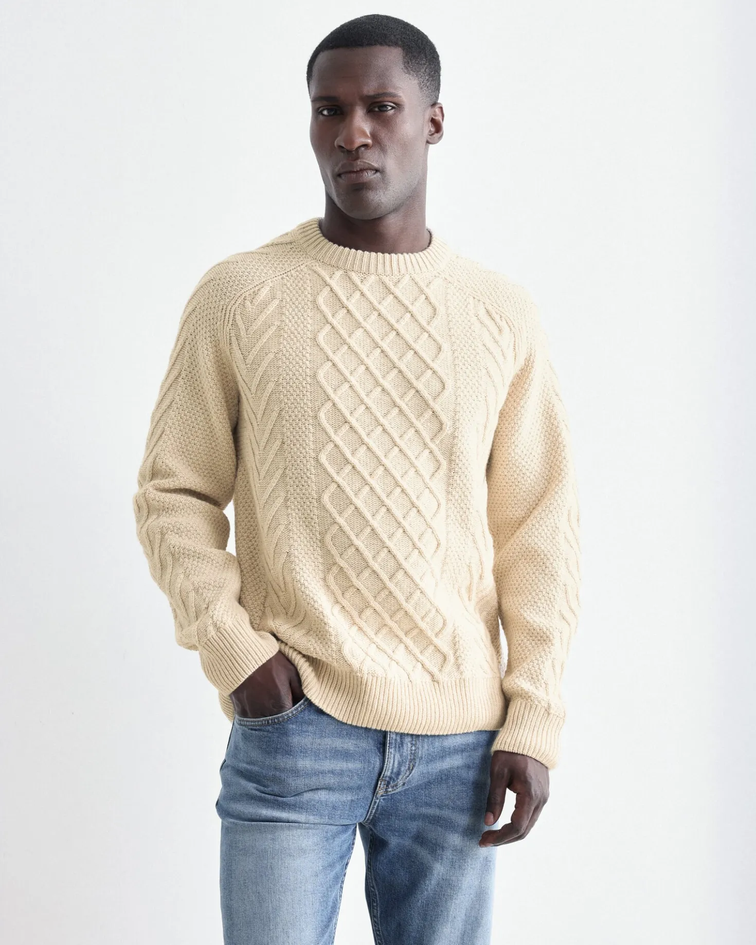 Herren-Zopfpullover