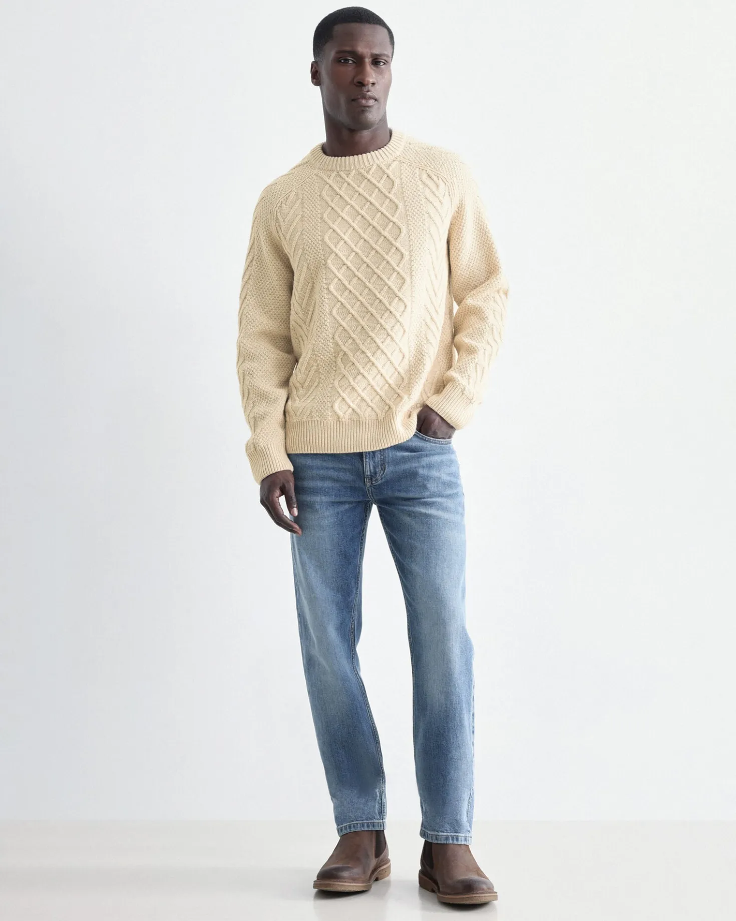 Herren-Zopfpullover