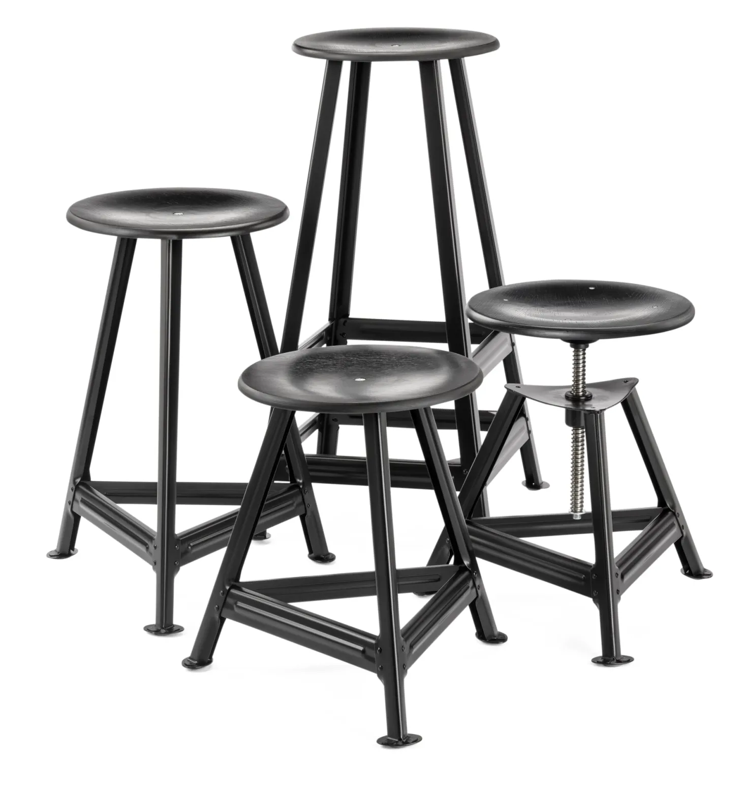 Hocker Chemnitz, höhenverstellbar, monochrom