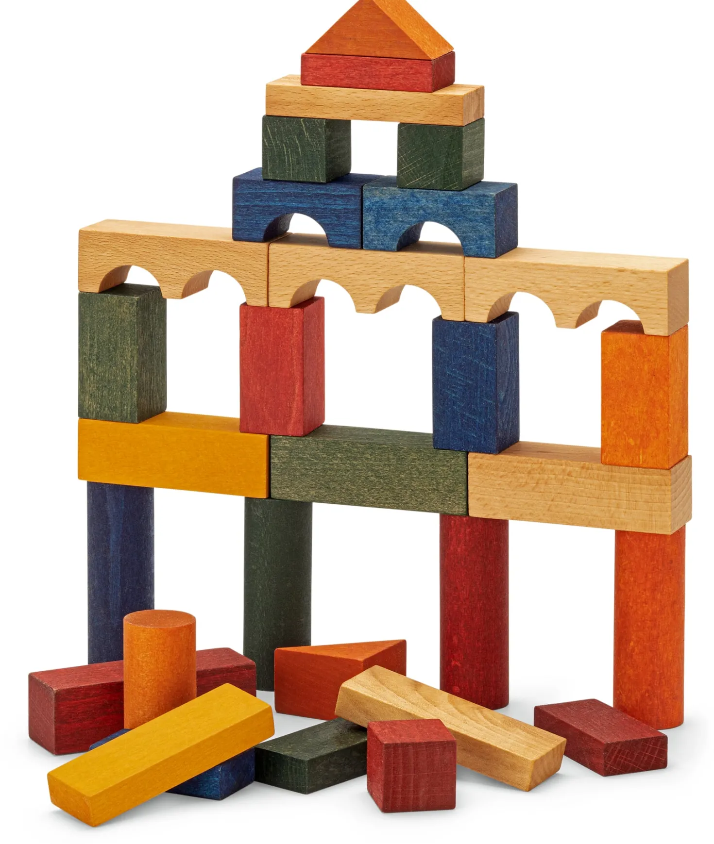 Holzbaukasten bunt