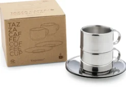 Italienische Espressotassen Edelstahl (2 Stück)