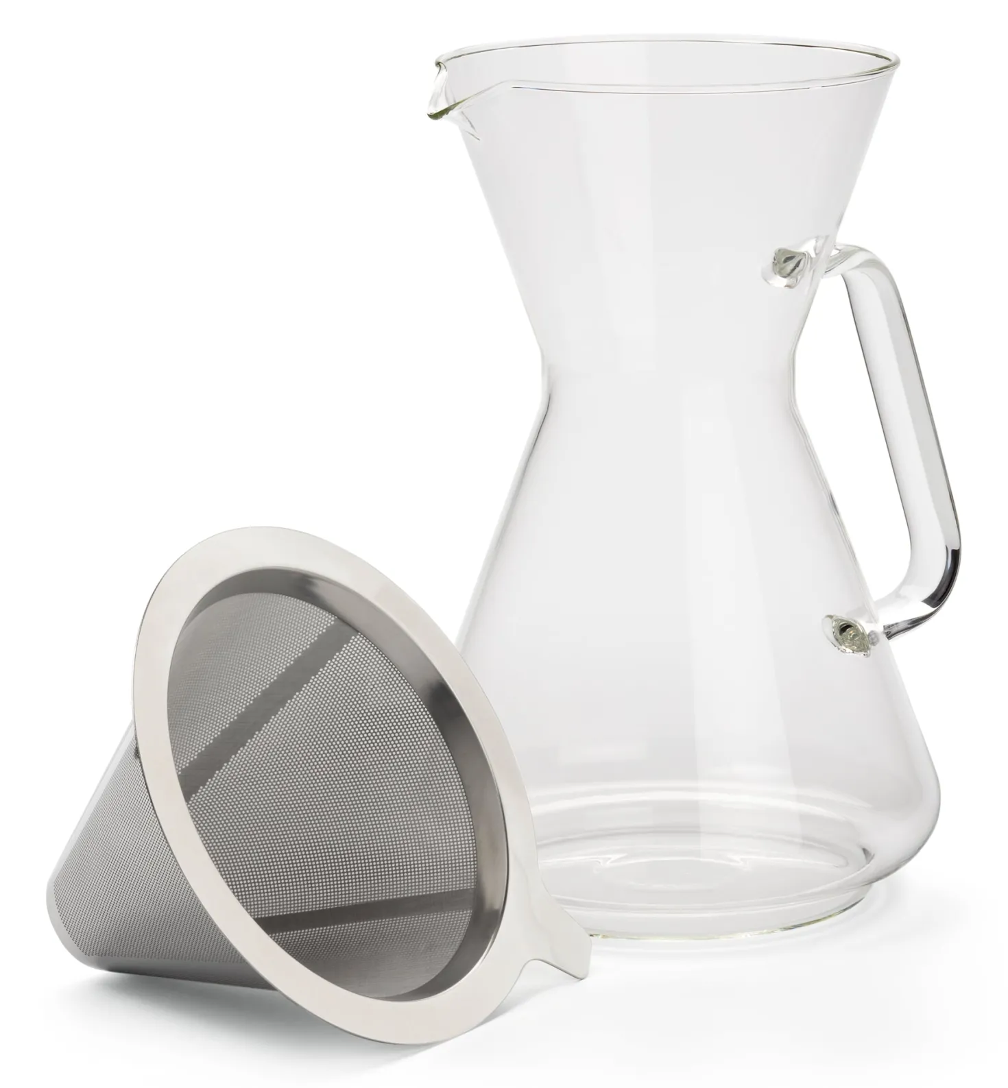 Kaffeebereiter mit Dauerfilter Borosilikatglas