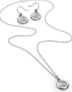 Kette mit Anhänger Taube, Silber