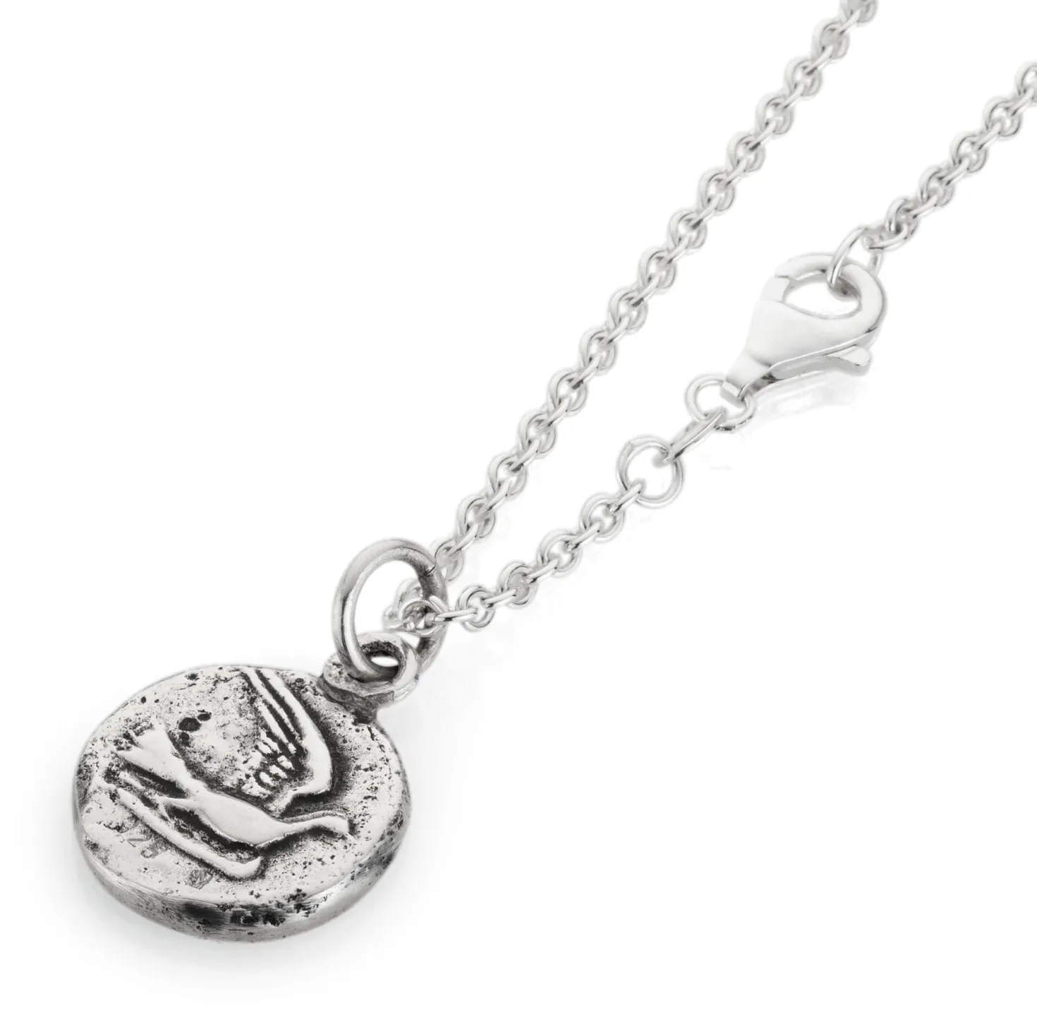 Kette mit Anhänger Taube, Silber