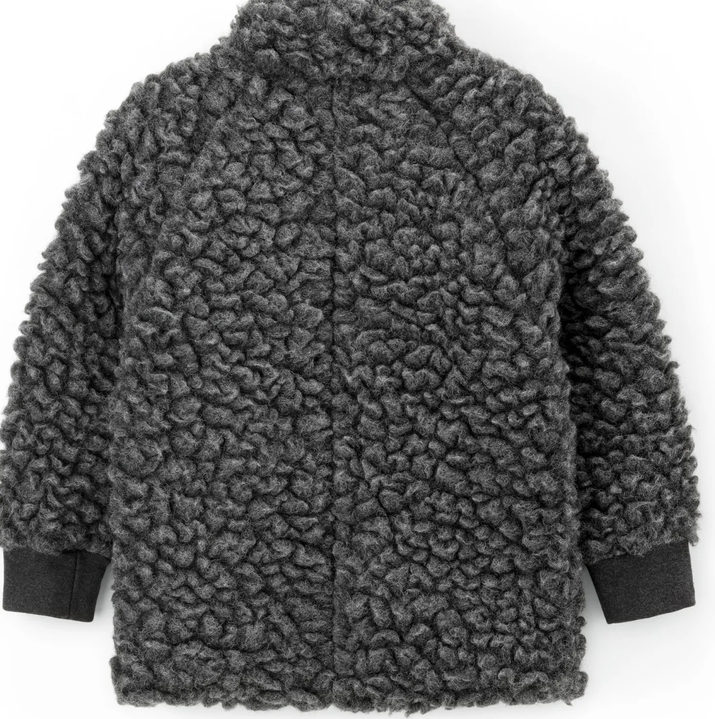 Kinder-Kragenjacke Wollplüsch
