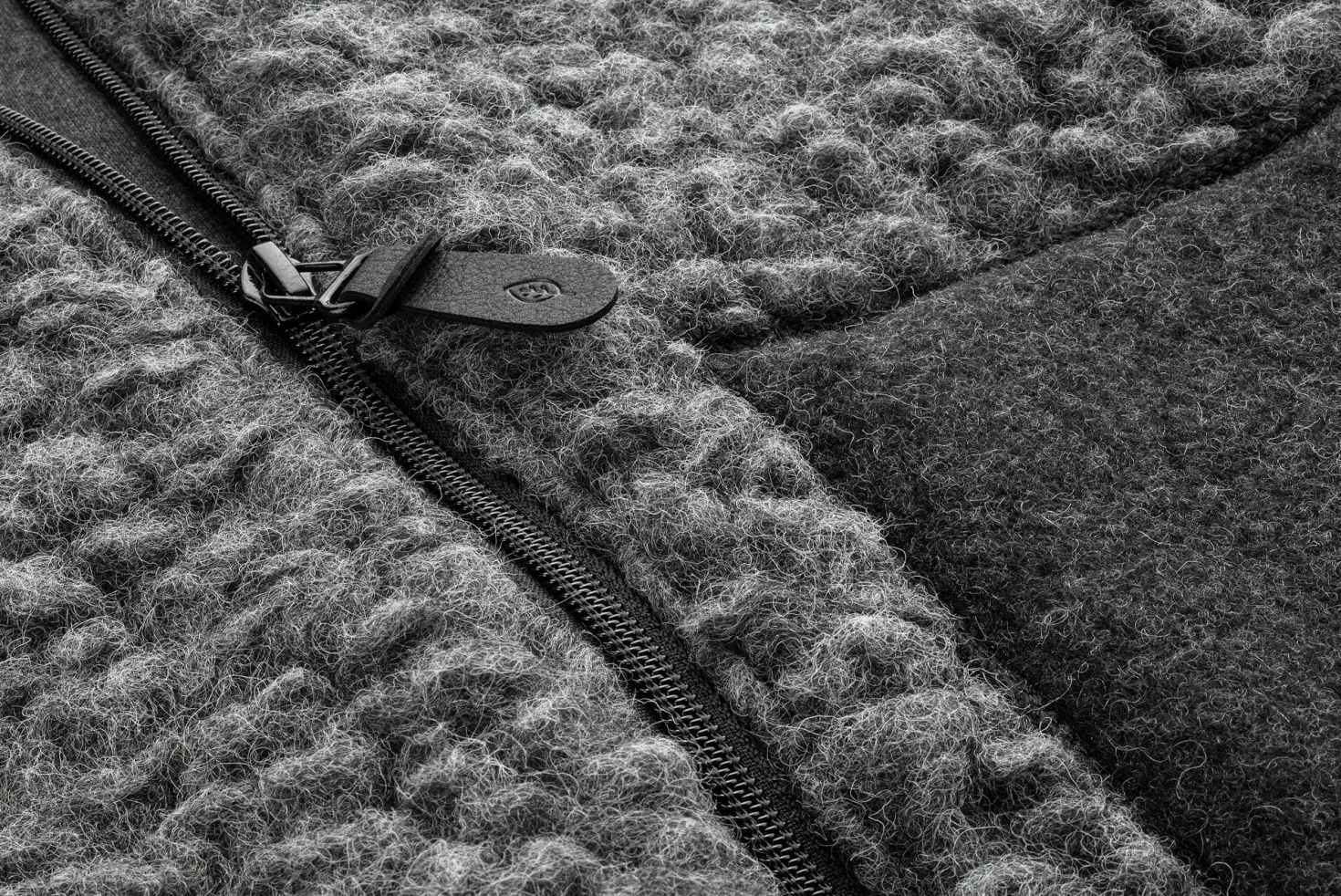 Kinder-Kragenjacke Wollplüsch