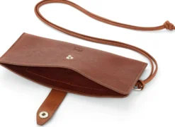 Kleine Umhängetasche Rindleder, braun