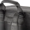Laptop-Lederrucksack, schwarz