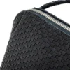 Lederhandtasche geflochten, dunkelblau