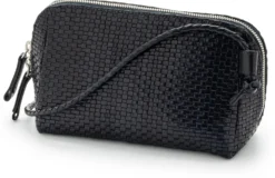 Lederhandtasche geflochten, dunkelblau